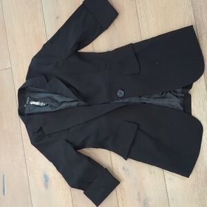 Priorities black elbow blazer xs